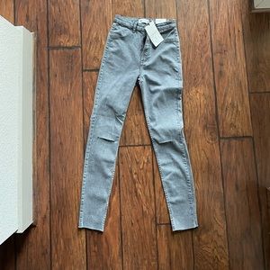 Gray high waisted skinny Zara jeans